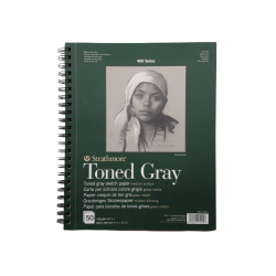 Strathmore A4 Pad Toned Gray ( 22.9X30.5 CM x 50 sheets) 118 g/m2 Gray paper color 400 Series Heavyweight Drawing (9*12 IN)